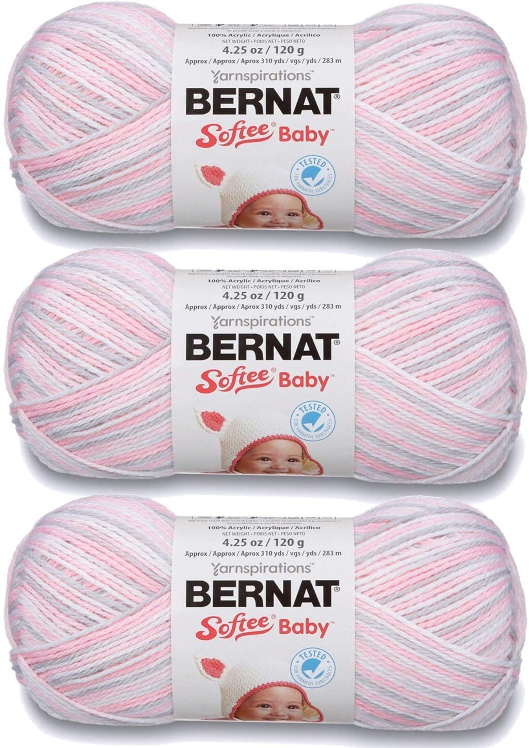 Bernat Softee Baby Yarn Ombres (3-Pack)