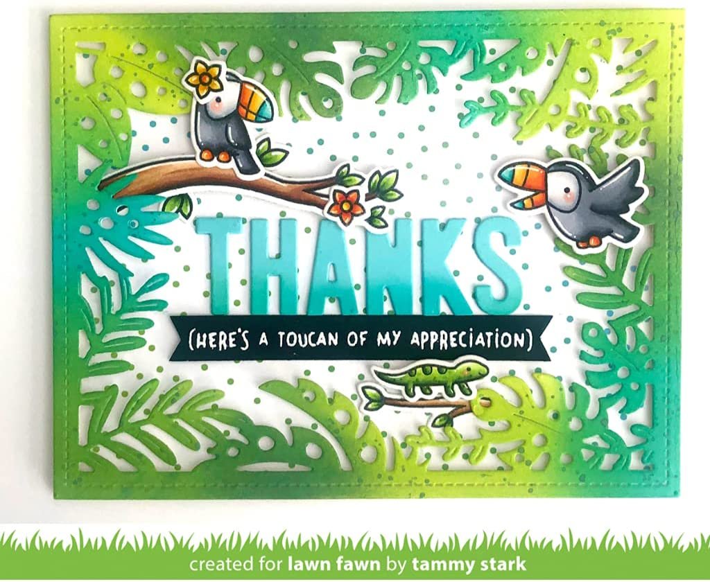 Lawn Fawn LF2615 Tropical Leaves Backdrop Dies