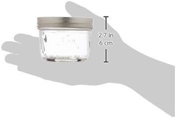 Kerr Wide Mouth Half-Pint Glass Mason Jars 8-Ounces with Lids and Bands 12-Count per Case (1-Case)
