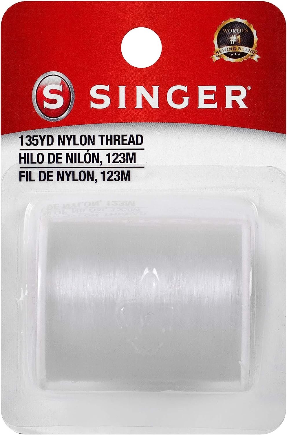 SINGER 00260 Clear Invisible Nylon Thread, 135-Yard