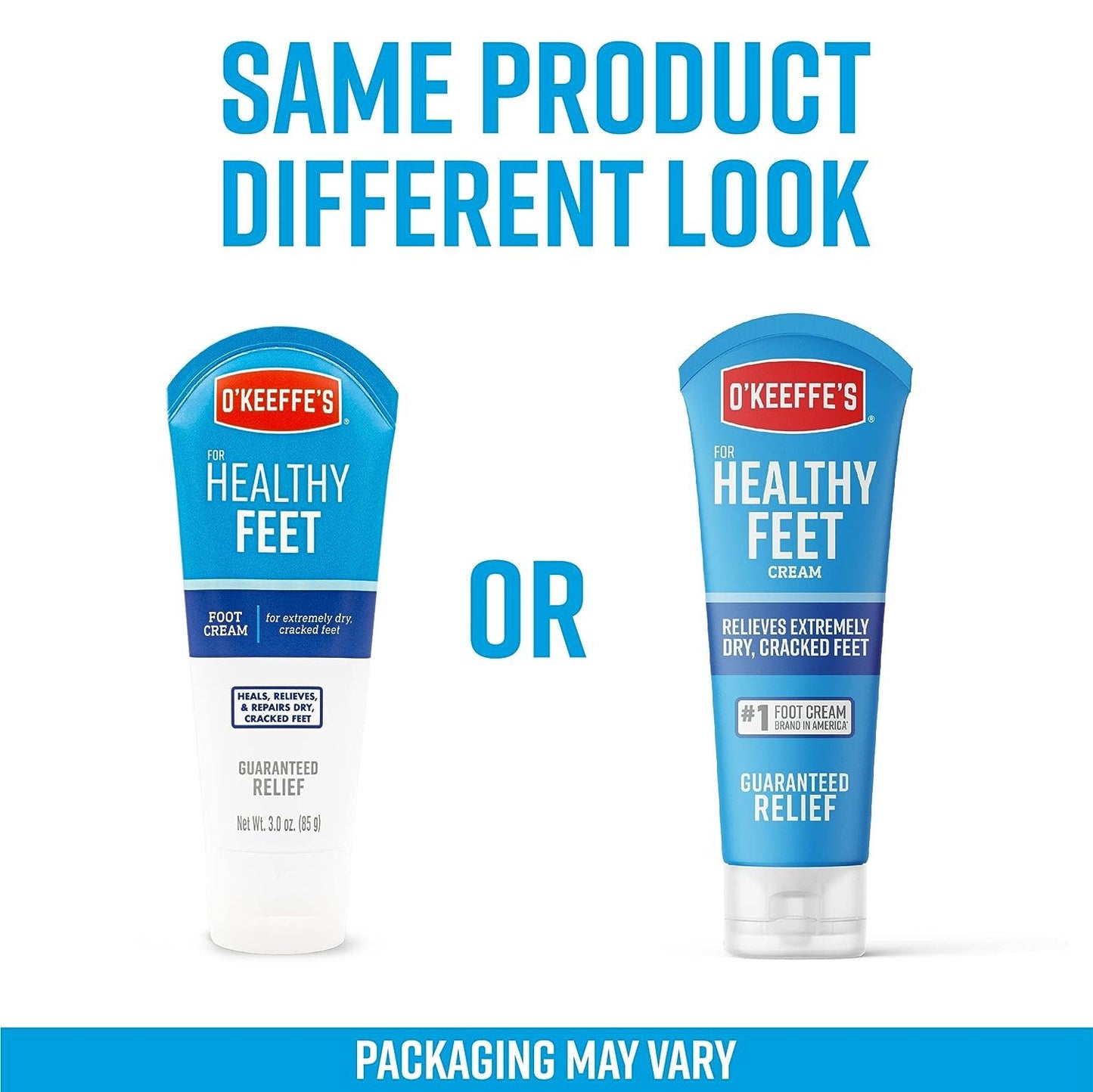 O'Keeffe's for Healthy Feet Foot Cream Guaranteed Relief Extremely Dry Cracked Clinically Proven to Instantly Boost Moisture Levels 3.0 Ounce Tube Pack of