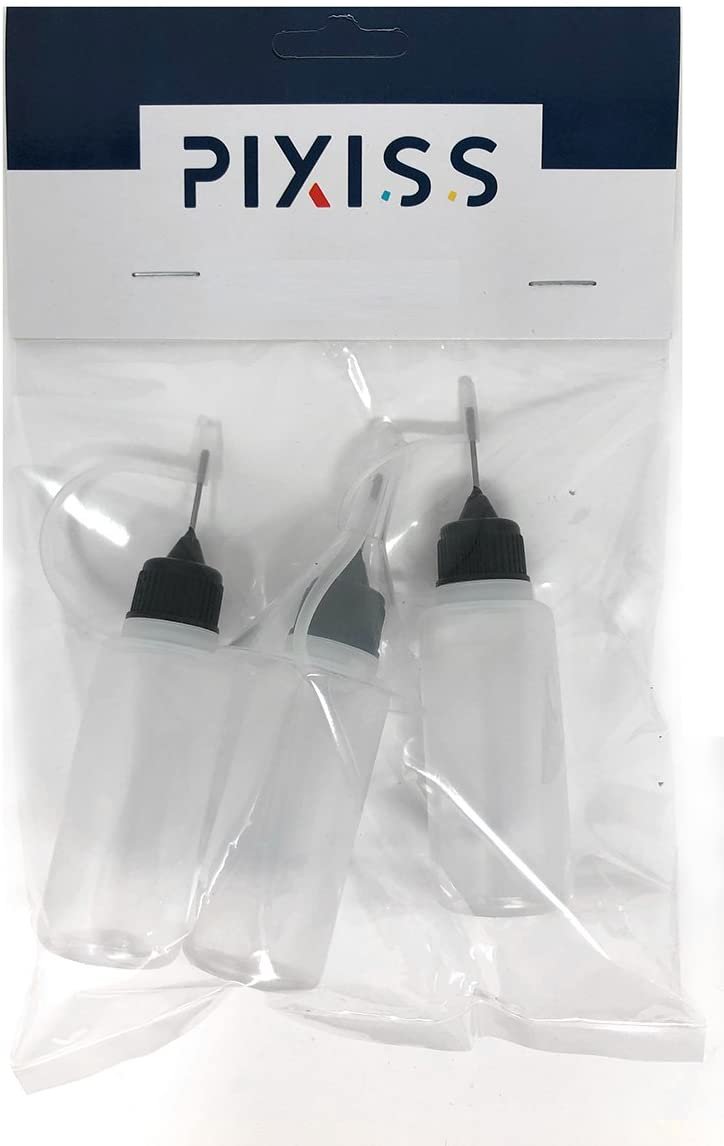 Jacquard Pinata Metals Bundle - Silver and Rich Gold Colors (4-Ounce Bottles), 3 Pixiss 20ml Needle Tip Applicator and Refill Bottles and 1.5 inch Funnel Bundle for Yupo and Resin