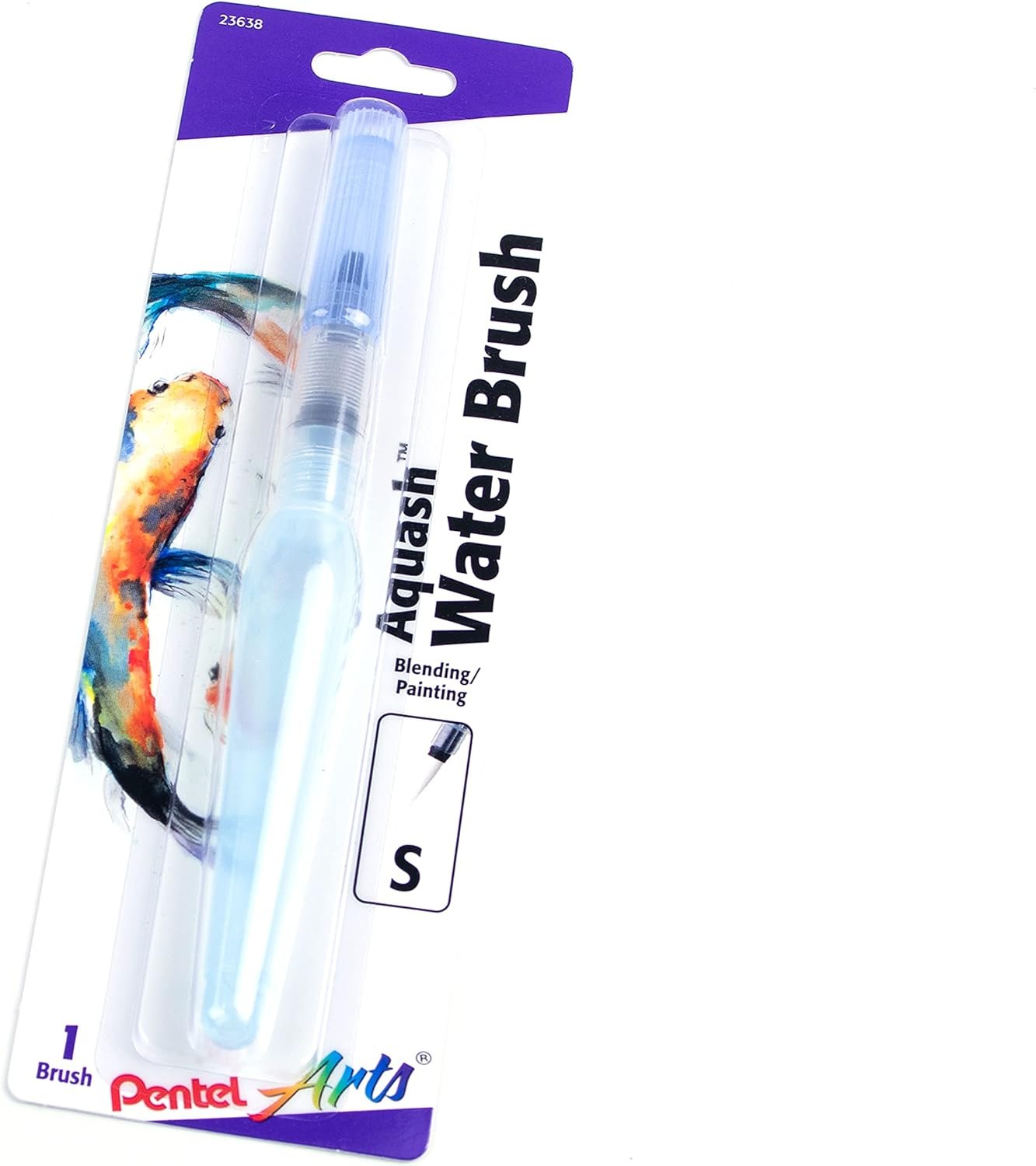 Pentel Arts Aquash Water Brush, Small Brush, Fine Point Tip, 1 Pack (FRHFBP)