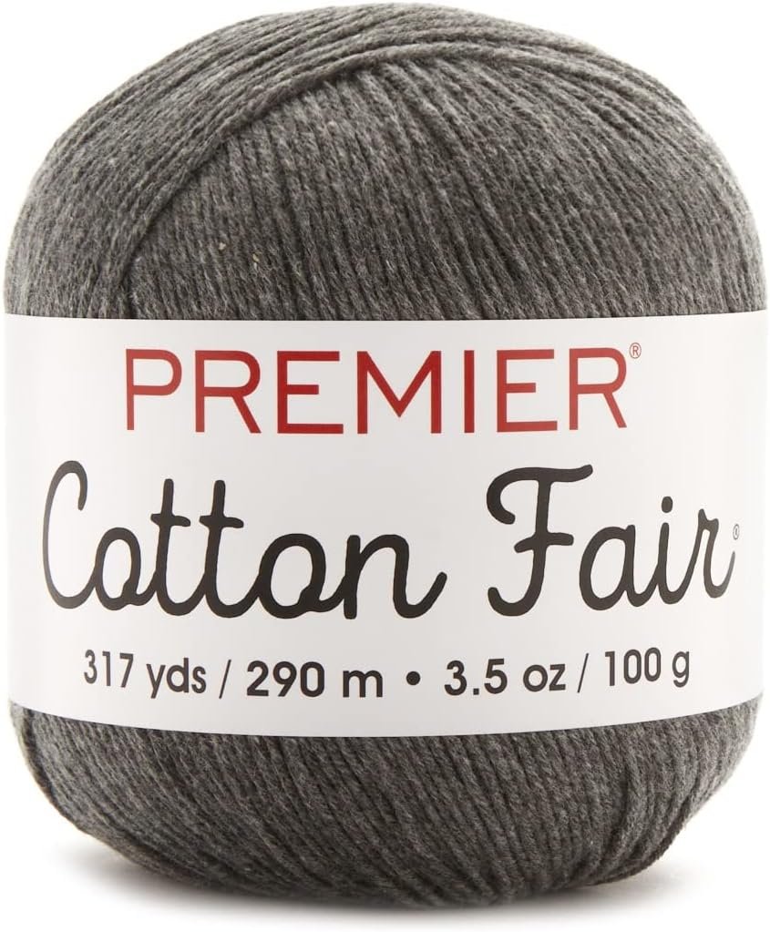 Premier Yarns Cotton Fair Solid Yarn, Slate Grey