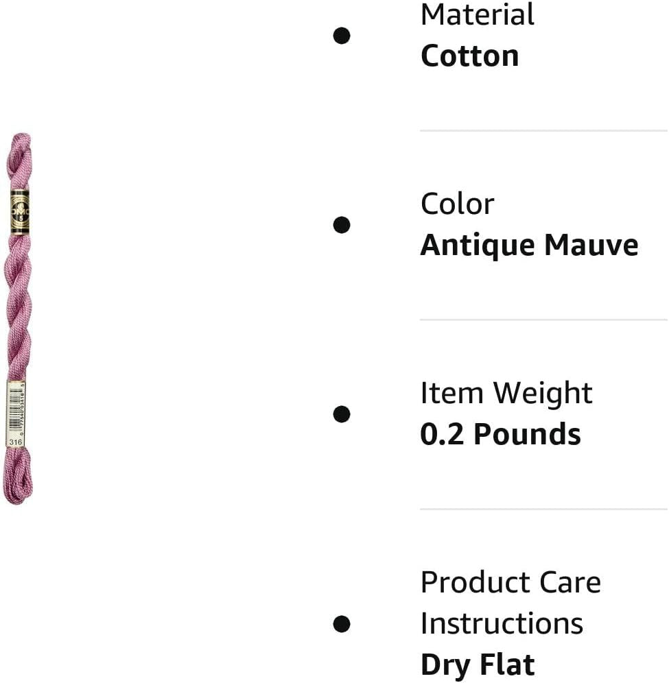 DMC 115 3-316 Pearl Cotton Thread, Antique Mauve