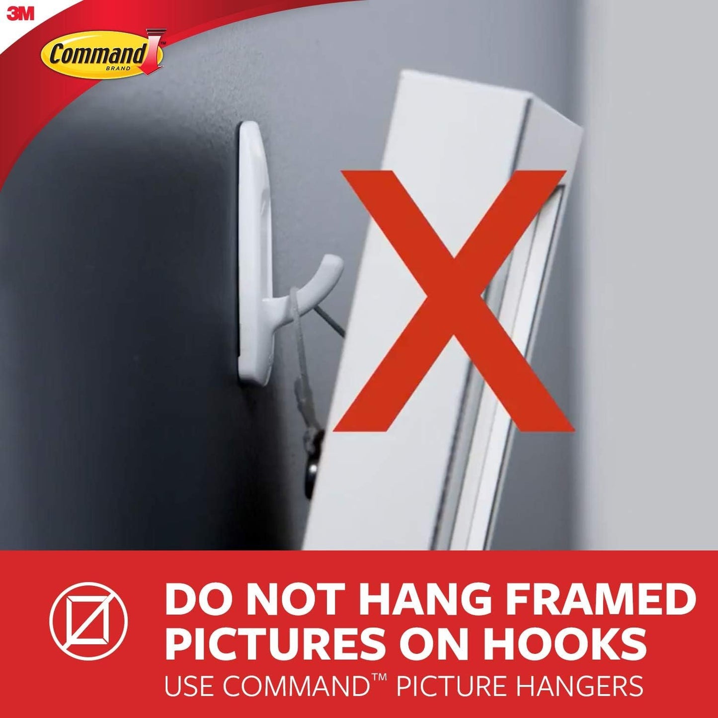 Command Large Utility Hook, White, 1-Hook, 2-Strips (17003ES)