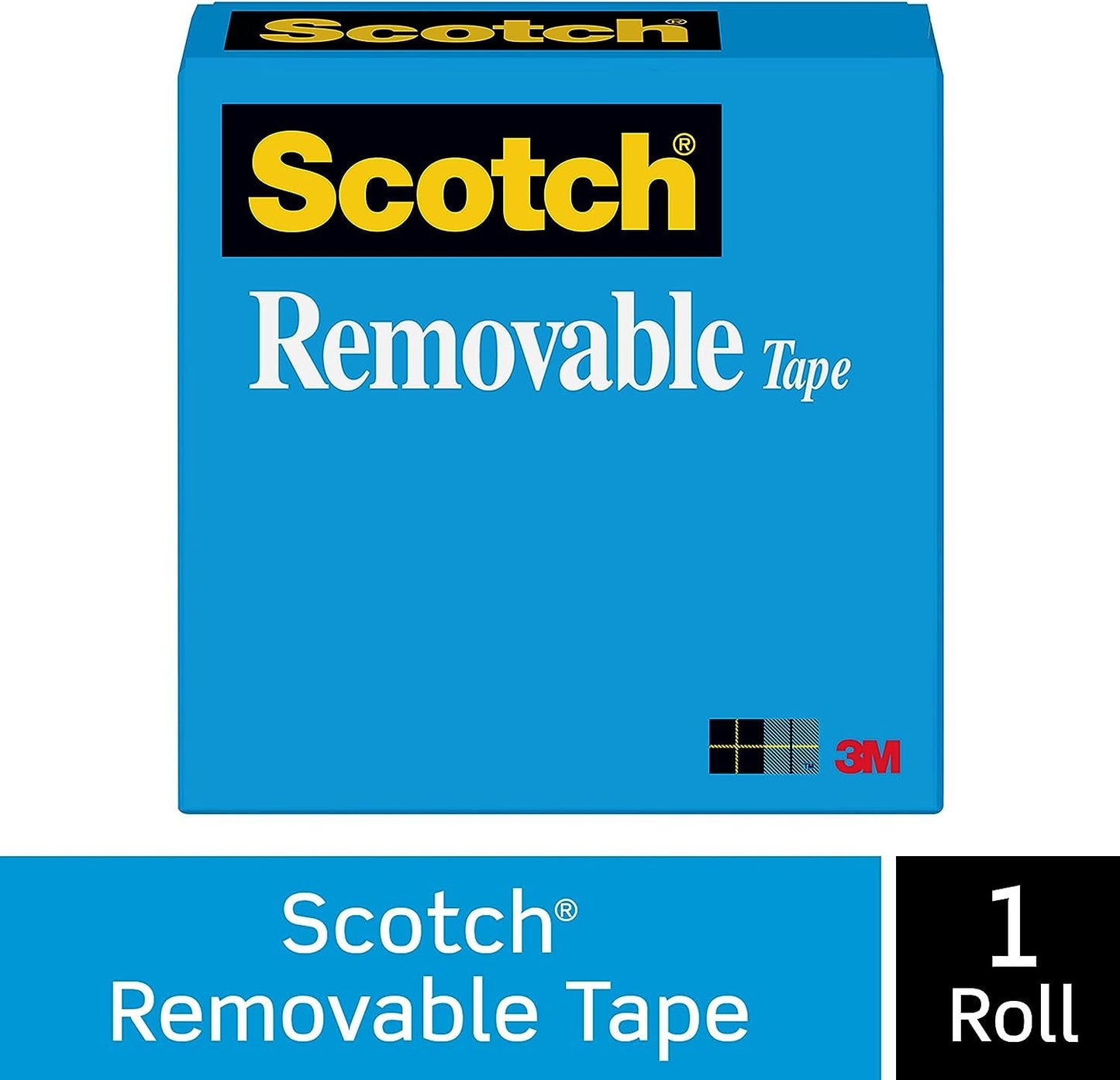 Scotch Removable Tape, 1 Roll, 3/4 in x 1,296 in, Post-it Technology (811)