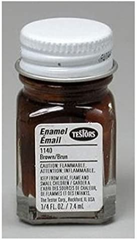 TESTOR Cmpn. Enamel Paint, Glass Bottle, 1/4 oz, Brown