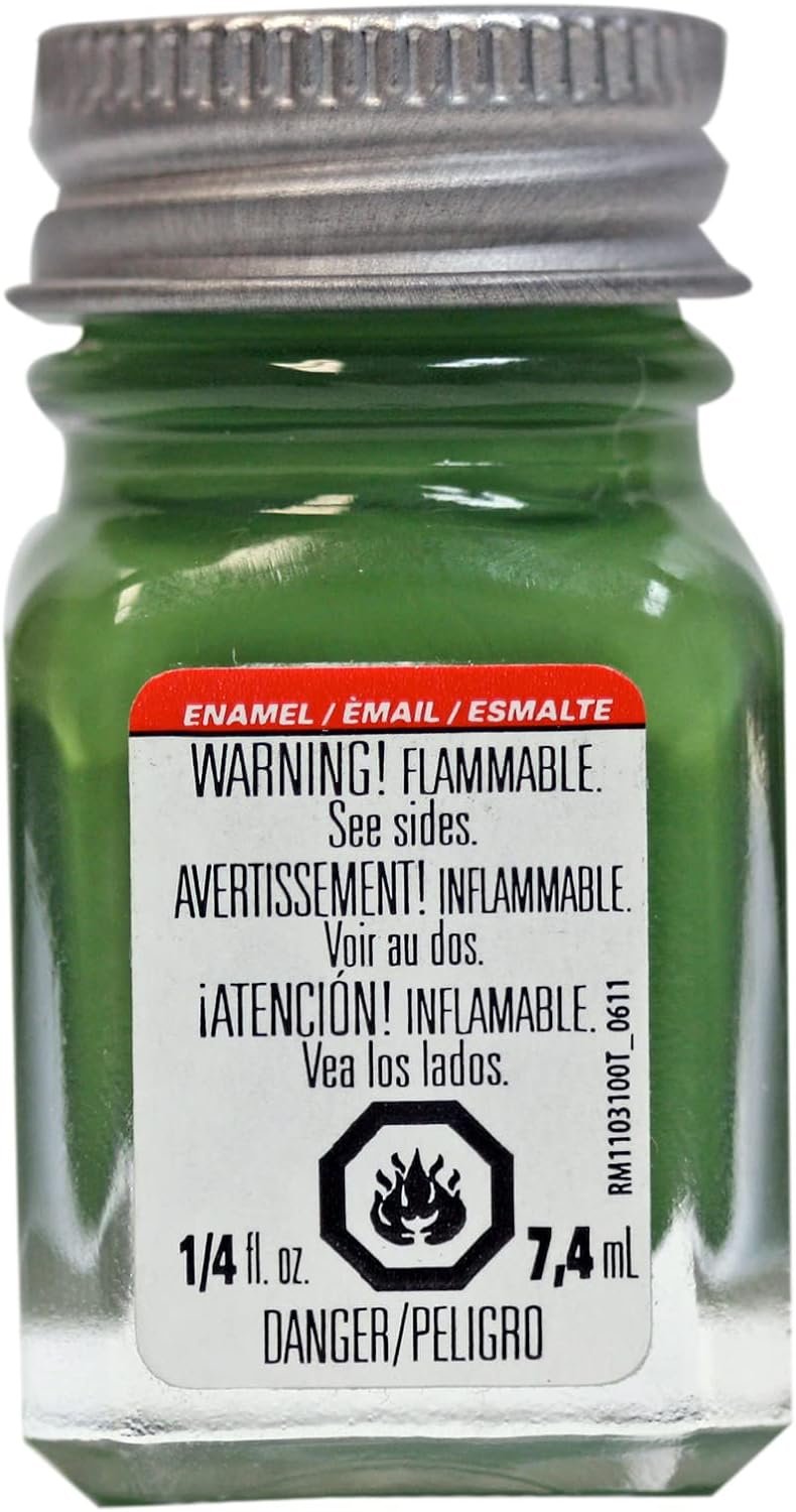 Testors Enamel Bottle Flat Green Paint