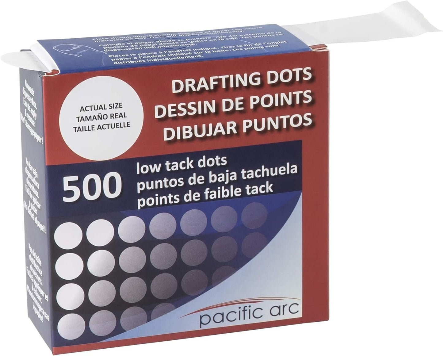 Pacific Arc Professional Blank Drafting Dots 7/8", Roll of 500 Dots per Box