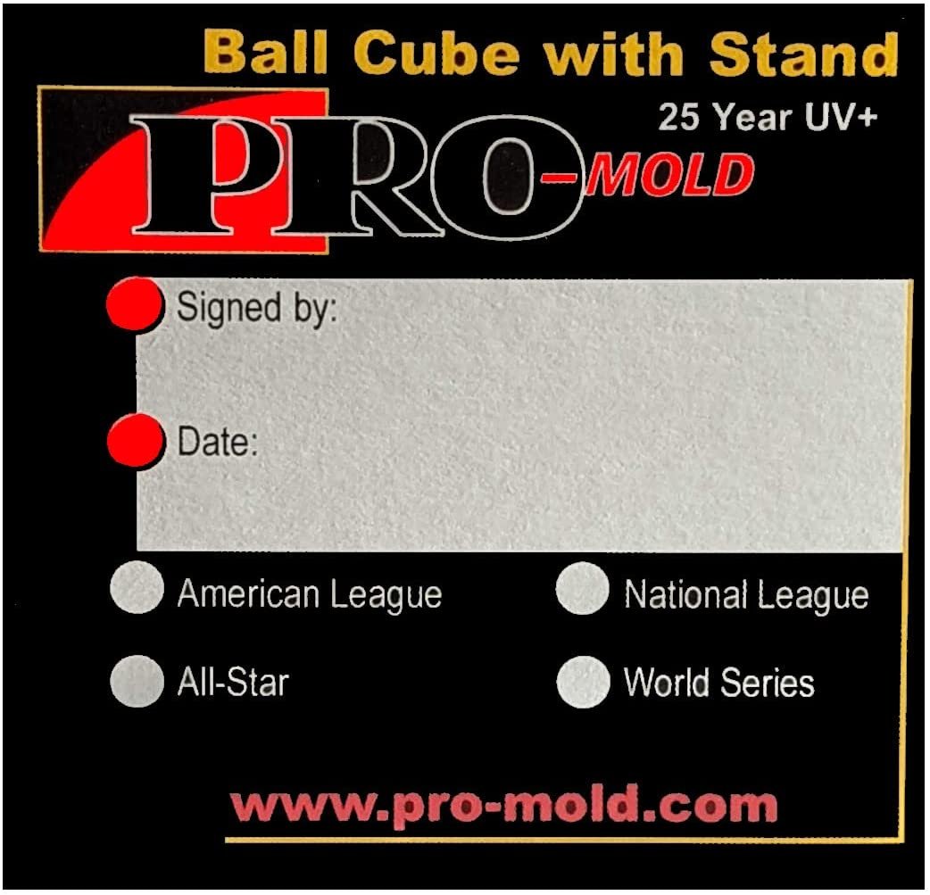 Pro-Mold Made in USA Baseball Cube Stand with 25+ Year Certified UV Protection (Crystal Clear, Ball Not Included)