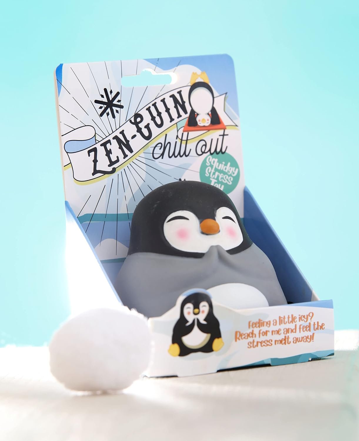 Boxer Gifts Zenguin Stress Relief Toy | Unique Stress Balls for Adults & Teenagers - Squishy Fidget Toys for Anxiety - Cool Desk Accessories | Cute Penguin Gifts & White Elephant for Co-Workers