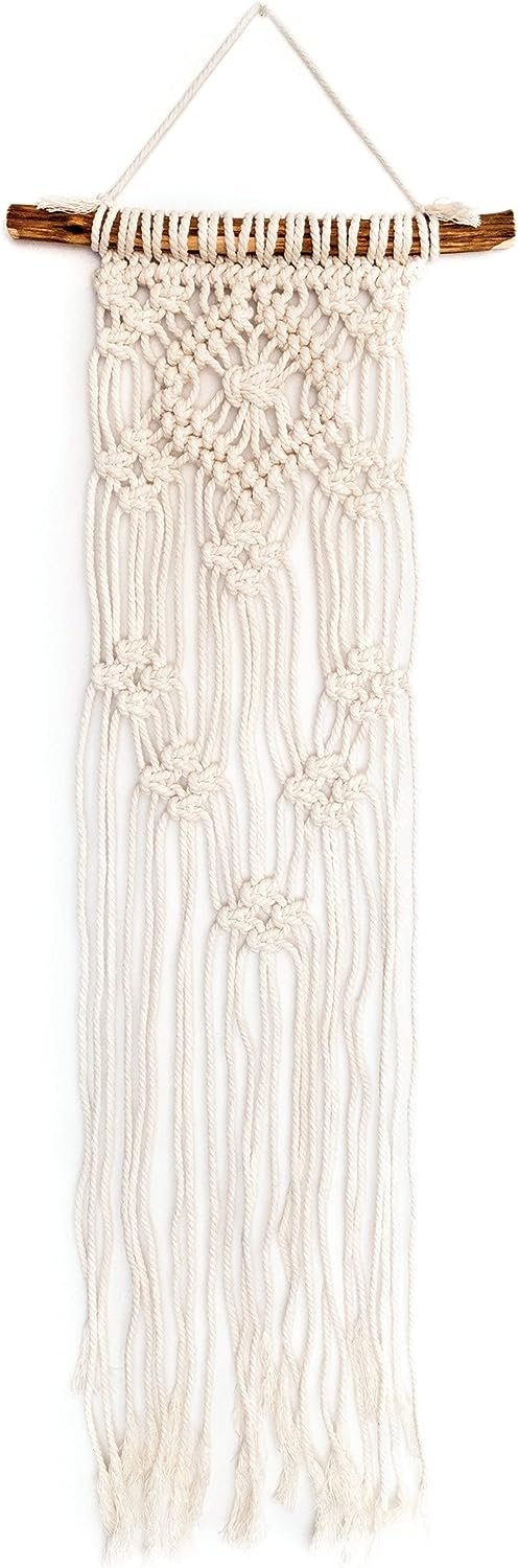 Solid Oak Small Format Macrame Kit-Lacy Squares