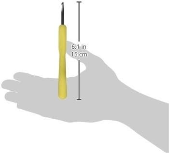 Boye 332680000GM Yellow Ergonomic Metal Crochet Hook, US Size G, 6" L