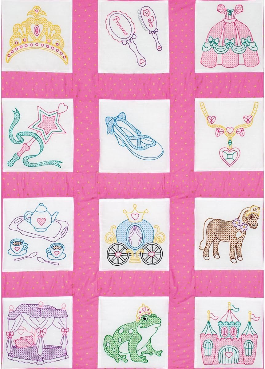 Jack Dempsey Quilt Blocks 9" Princess, 12pc