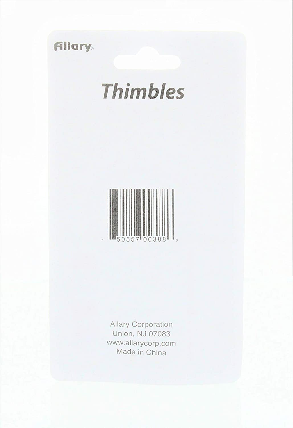 Allary Craft & Sew ASSORTED THIMBLES Pack Small, Medium & Large Sizes (1 of Each Size) (NICKEL PLATED Metal Thimbles)