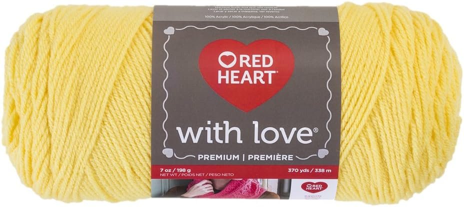 Red Heart With Love Yarn, Daffodil