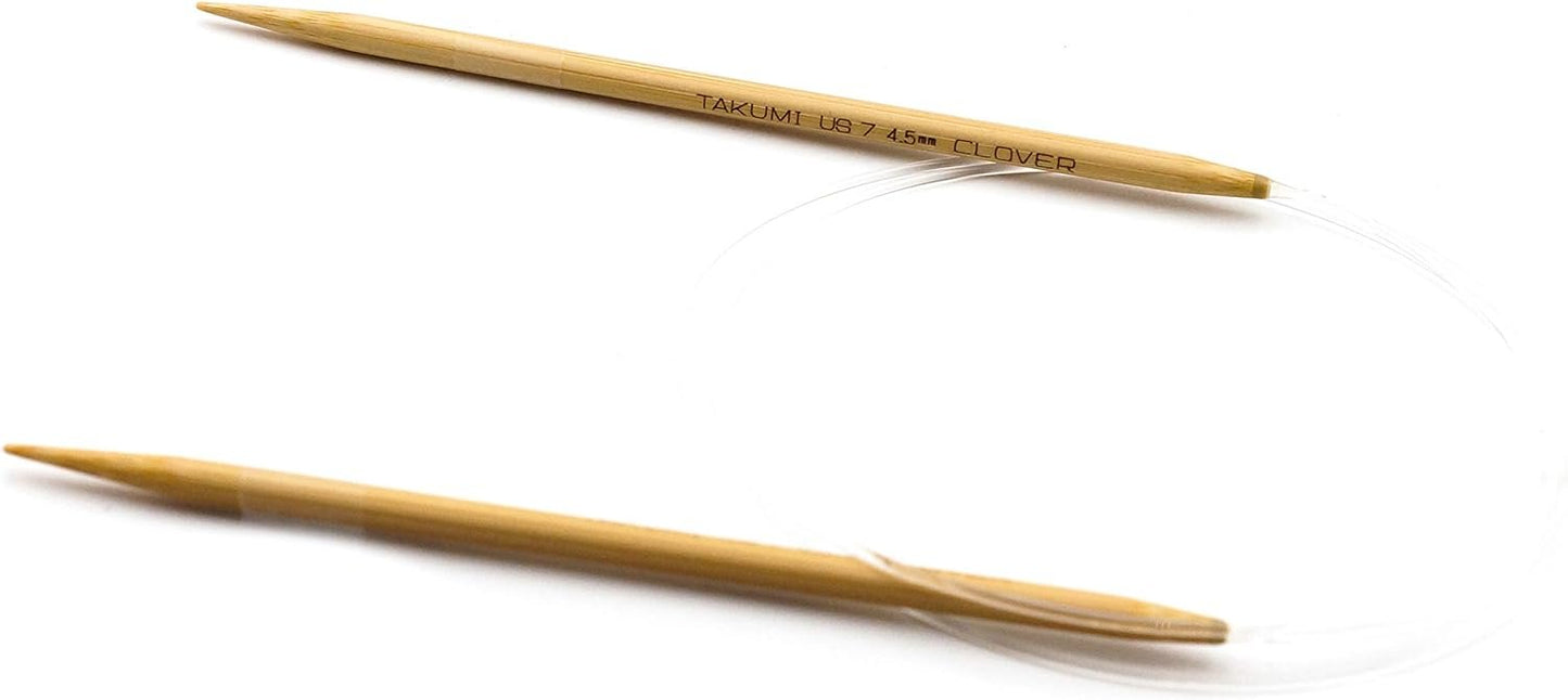 Clover Takumi Bamboo Circular 36-Inch Knitting Needles, Size 7 (3016/36-07)