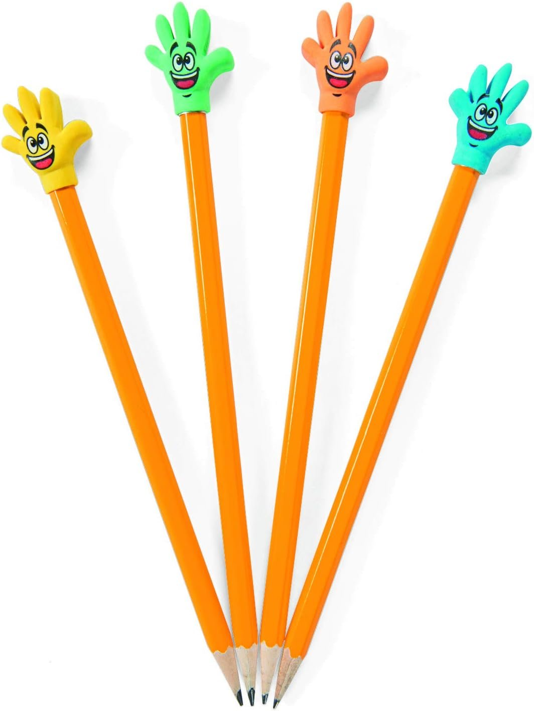 Fun Express Rubber High Five Eraser Toppers (2 dz)