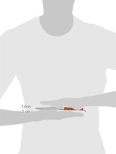 Trudeau Laguiole Steak Knives with Pakkawood Handles (Set of 6), Stainless/Wood