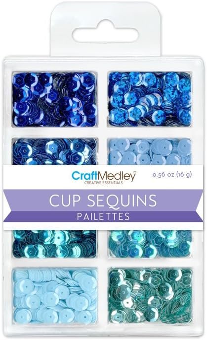 Multicraft Imports 7mm Cup Sequins Rhythm 'N Blues, 0.56-Ounce