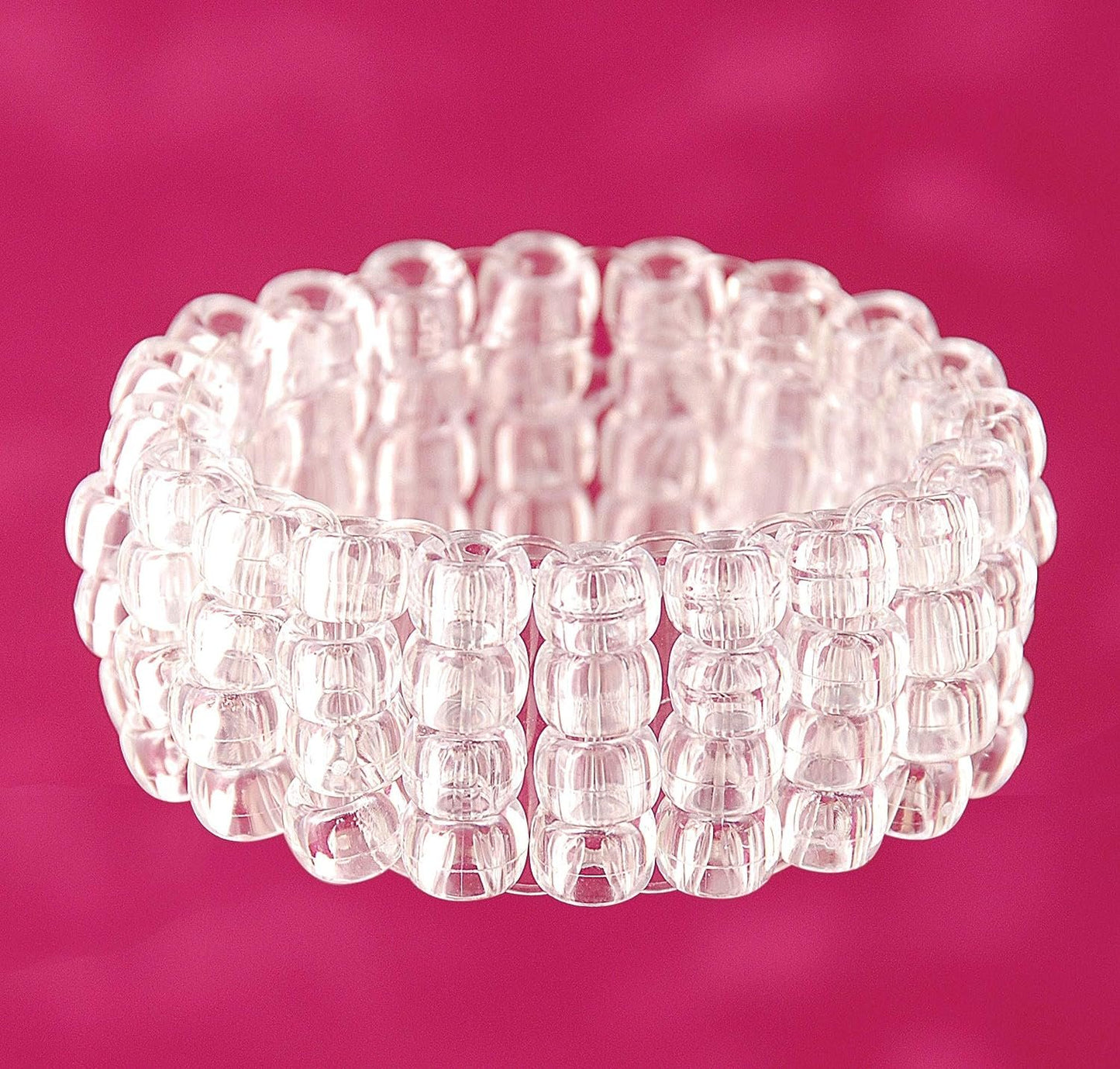 The Beadery. 6 by 9mm Barrel Pony Bead, Crystal, 900-Pieces