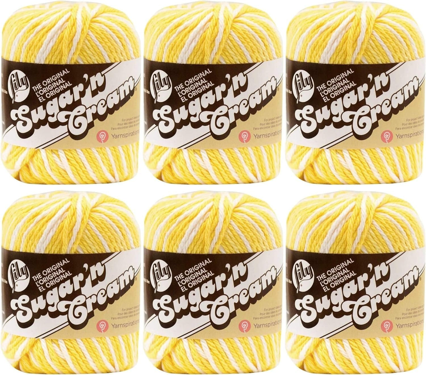Lily Sugarn Cream Yarn Yarn Ombres (6-Pack)