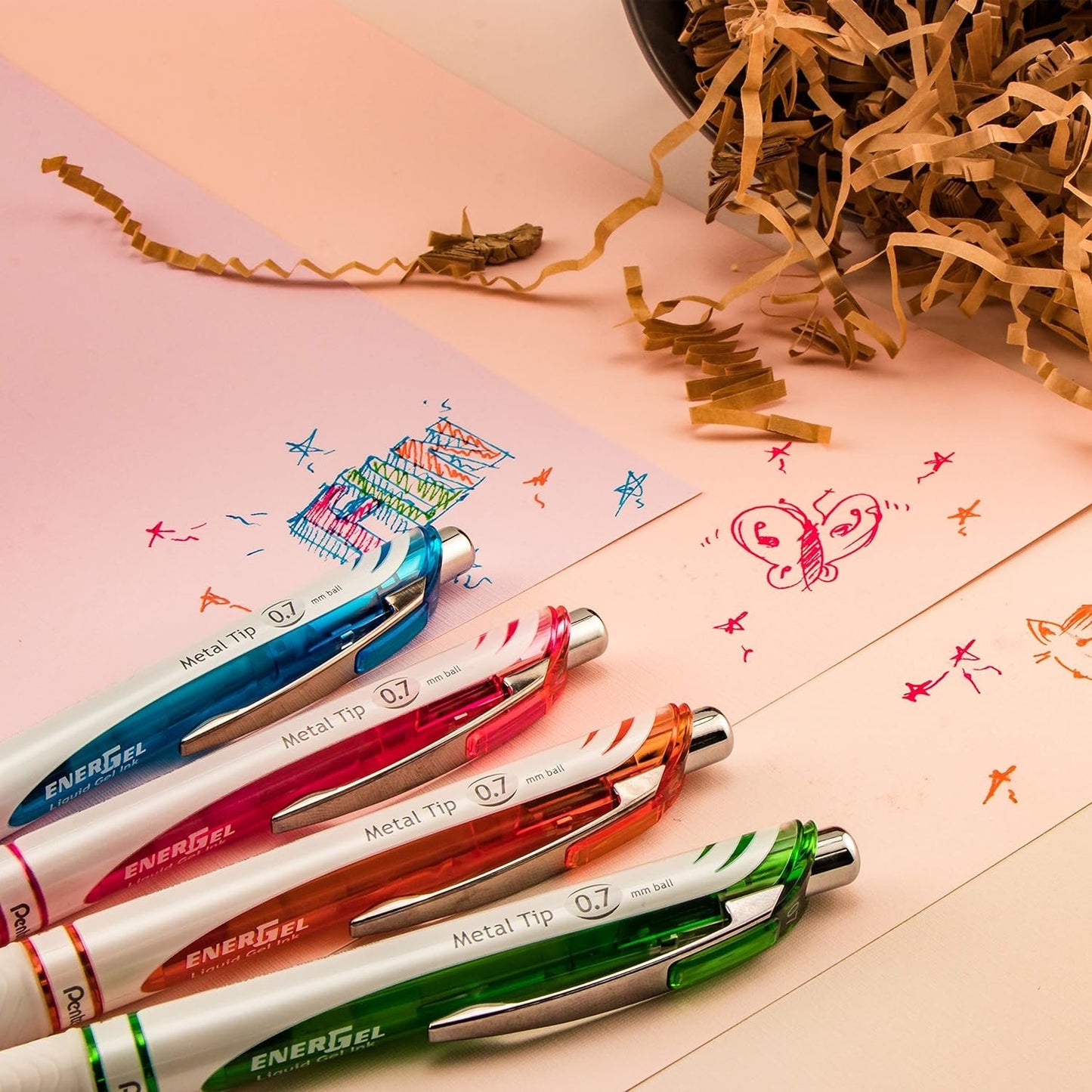 Pentel EnerGel Pearl Deluxe RTX Retractable Liquid Gel Pen, 0.7mm, (BL77WBP3M1)