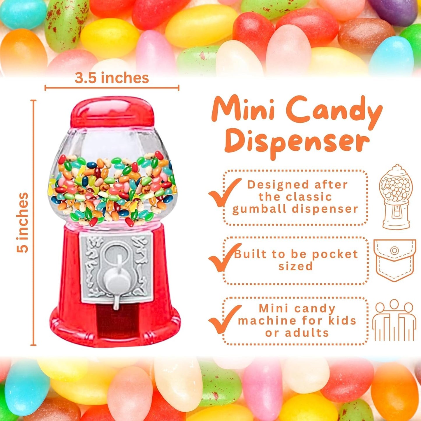 Candy Corn Flavored Jelly Belly Jelly Beans (3 Pack) and Mini Candy Dispenser - Includes 3 bags of 1.9 oz Candy Corn Jelly Beans & Small Gumball Machine