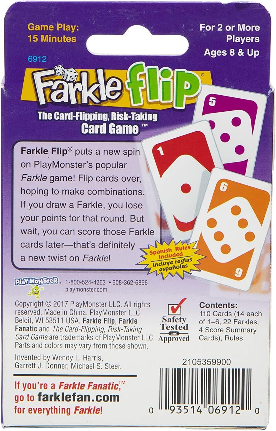 PlayMonster Farkle Flip — The Classic Dice Game Now in a Card Game — For Game Nights — Ages 8+