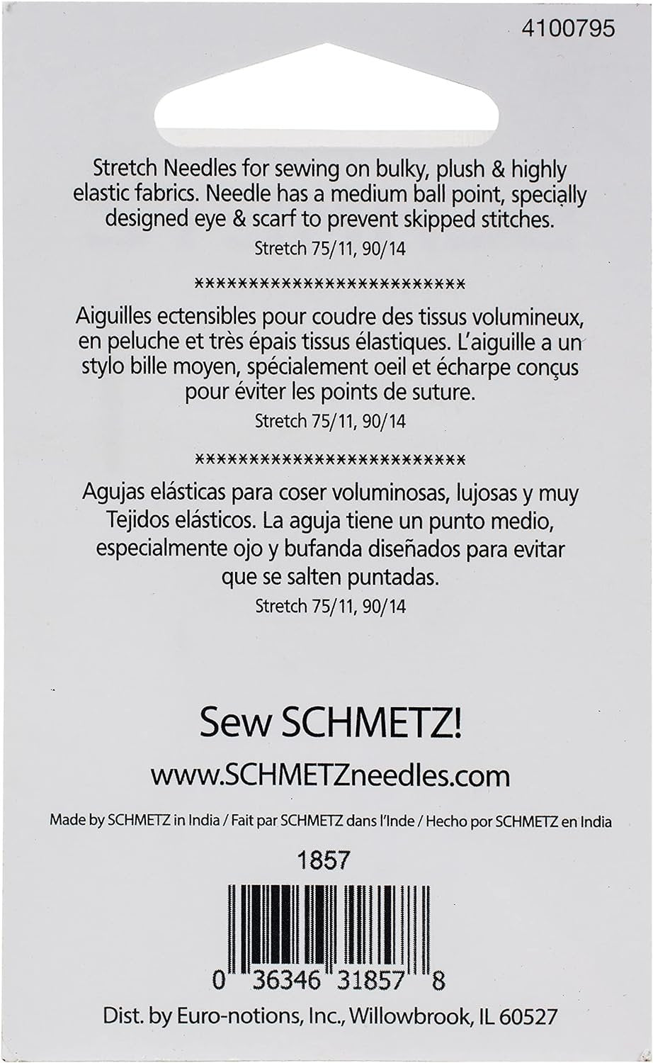 Schmetz Fleece Needles-Machine, None 10