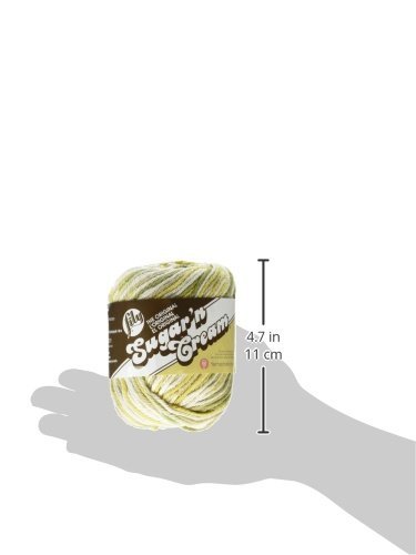 Lily Sugar 'N Cream The Original Ombre Yarn, 2oz, Gauge 4 Medium, 100% Cotton, Guacamole - Machine Wash & Dry
