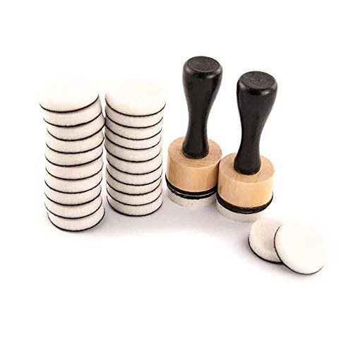 Mini Mini Ink Blending Tools, 2 Pack Round with 24 Replacement Foam Pads, 10 Stick Blending Tools for Distressing, Blending and More