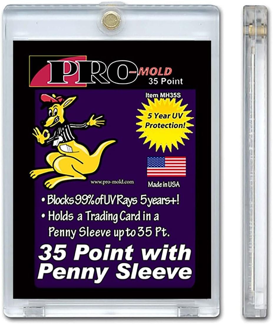 5-Count Pro-Mold 35pt. Magnetic One-Touch Card Holders Holds Sleeved Card MH35S