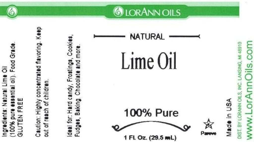 LorAnn Lime Oil SS, Natural Flavor, 1 ounce bottle