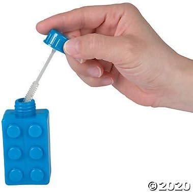 Brick Party Bubble Bottles (set of 12) Block Party Favors and Supplies