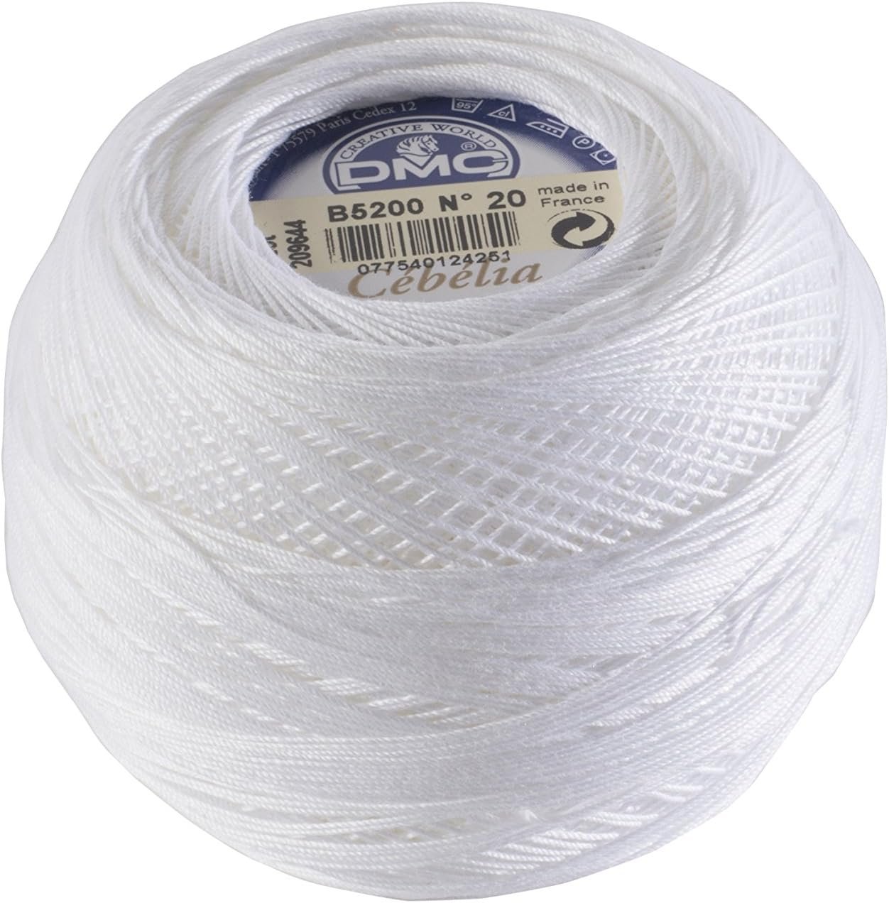 DMC/Cebelia Crochet Cotton Size 20, Bright White