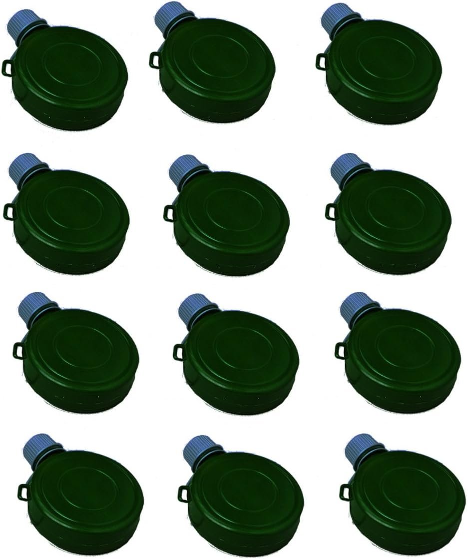 U.S. Toy Set of 12 Green Mini Plastic Canteen Toys