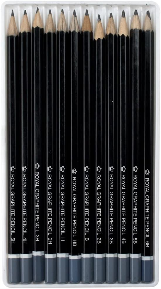 Royal & Langnickel SPEN-12 Essentials Sketching Pencil Set, 12-Piece