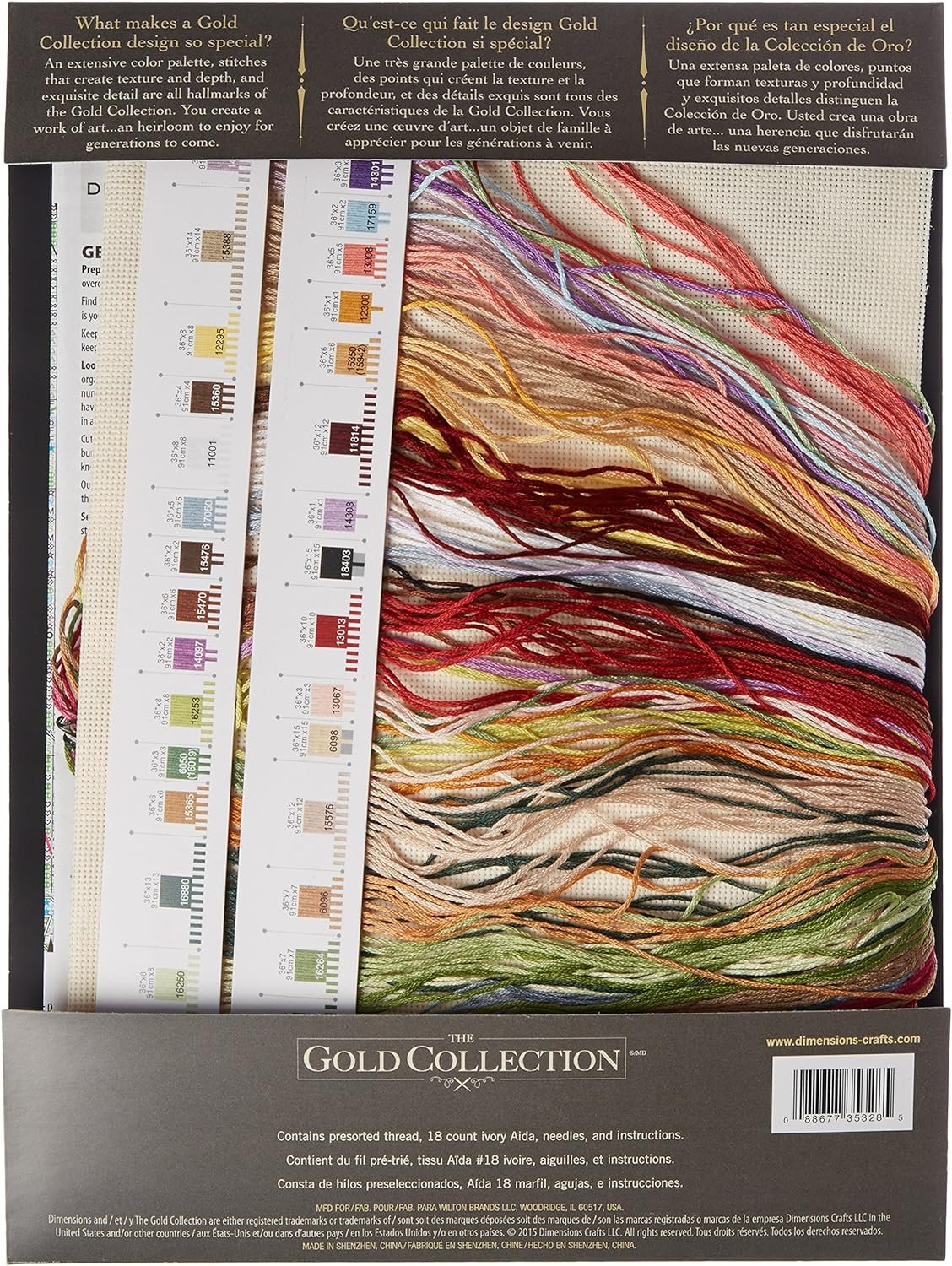 Dimensions Gold Collection Counted Cross Stitch Kit, Summer Bouquet, 18 Count Ivory Aida, 10'' x 14''