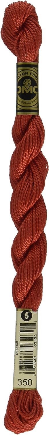 DMC 115 5-350 Pearl Cotton Thread, Medium Coral, Size 5