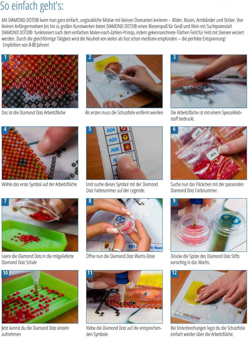 Pracht Creatives Hobby Diamond Art KIT Minnie, Colourful Mittel