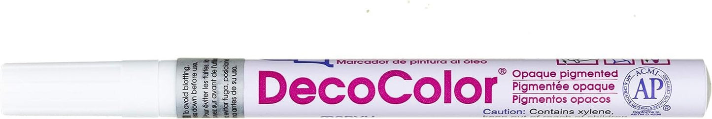 UCHIDA 200-C-0 Marvy Deco Color Fine Point Paint Marker, White