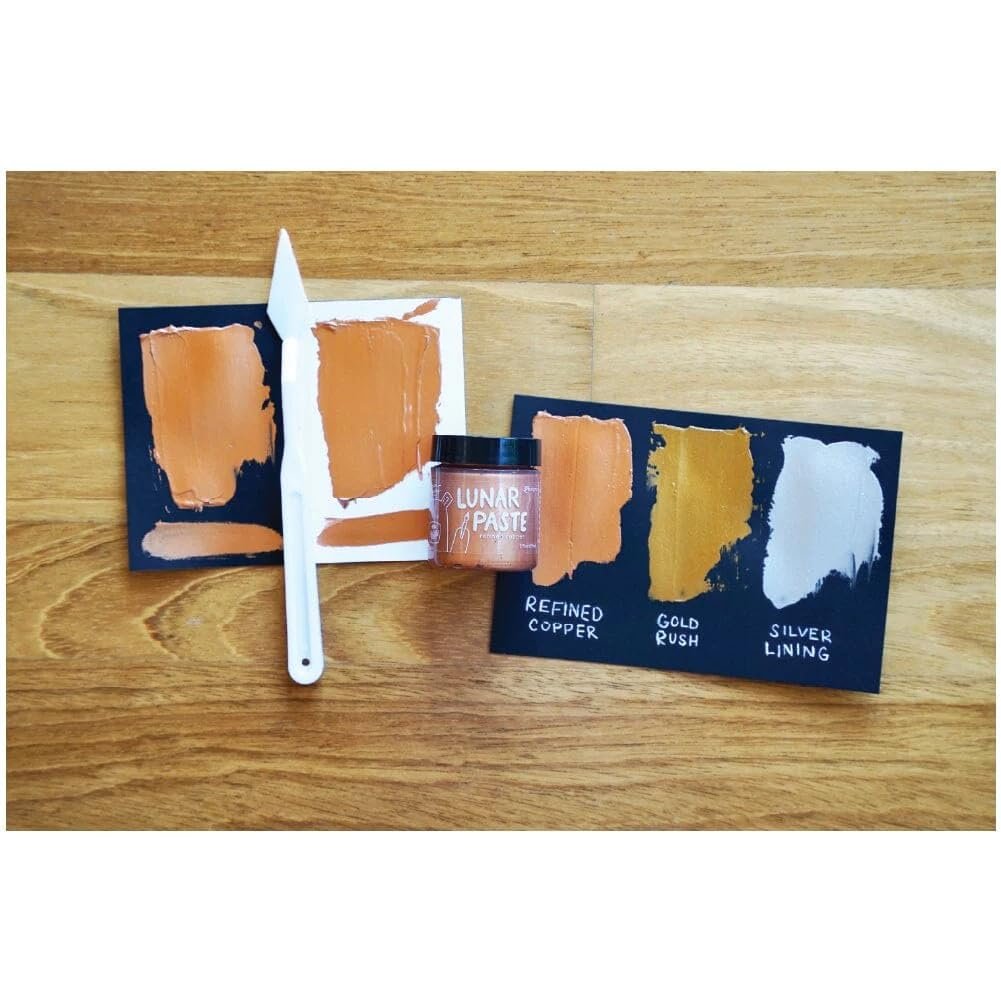 Simon Hurley Create. Metallic Lunar Paste Bundle -Gold Rush, Silver Lining and Refined Copper 2023 Release 2 oz Jars