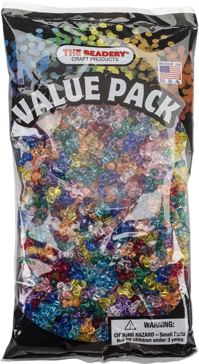 The Beadery 825V029 11mm Tri-Bead, Multi, 900-Piece Per Bag