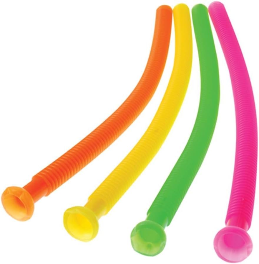 U.S. Toy 6038 Assorted Color Large Jumbo (30") Whistling Plastic Sound Tube Noisemakers - Set of 12