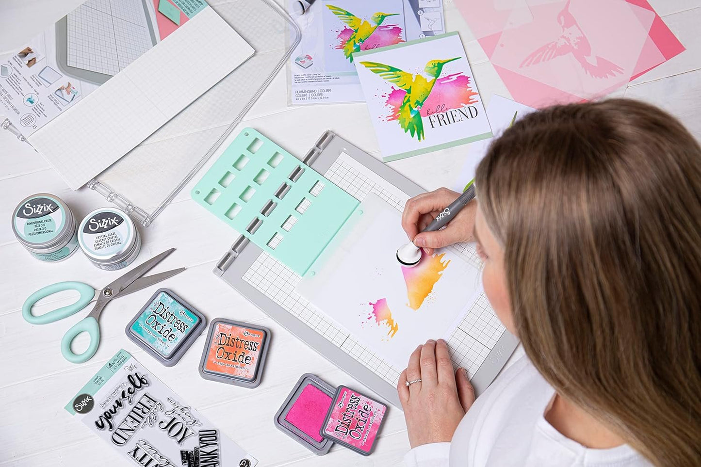 Sizzix Stencil & Stamp Craft Cardmaking | 664896 Tools, Mulitcolour