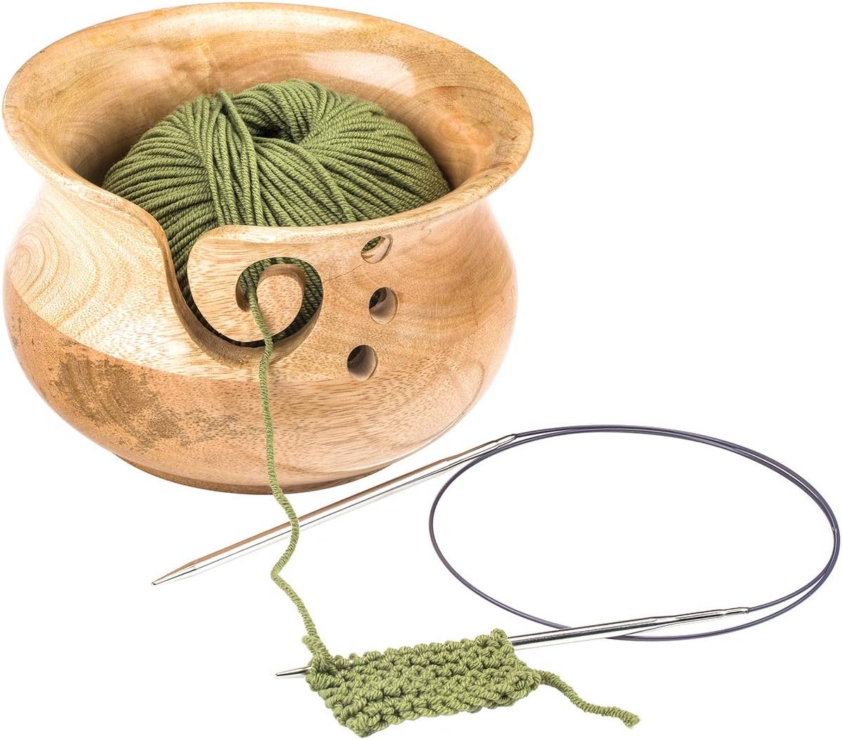 Susan Bates Bates Wood Yarn Bowl