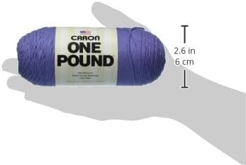 Caron One Pound Solids Yarn, 16oz, Gauge 4 Medium, 100% Acrylic - Lavender Blue- For Crochet, Knitting & Crafting ( 1 Piece )