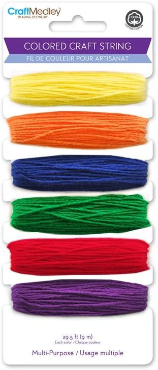 Craft Medley Multi-Purpose Colored Craft String, 29.5-Feet, Bright's (Parent)